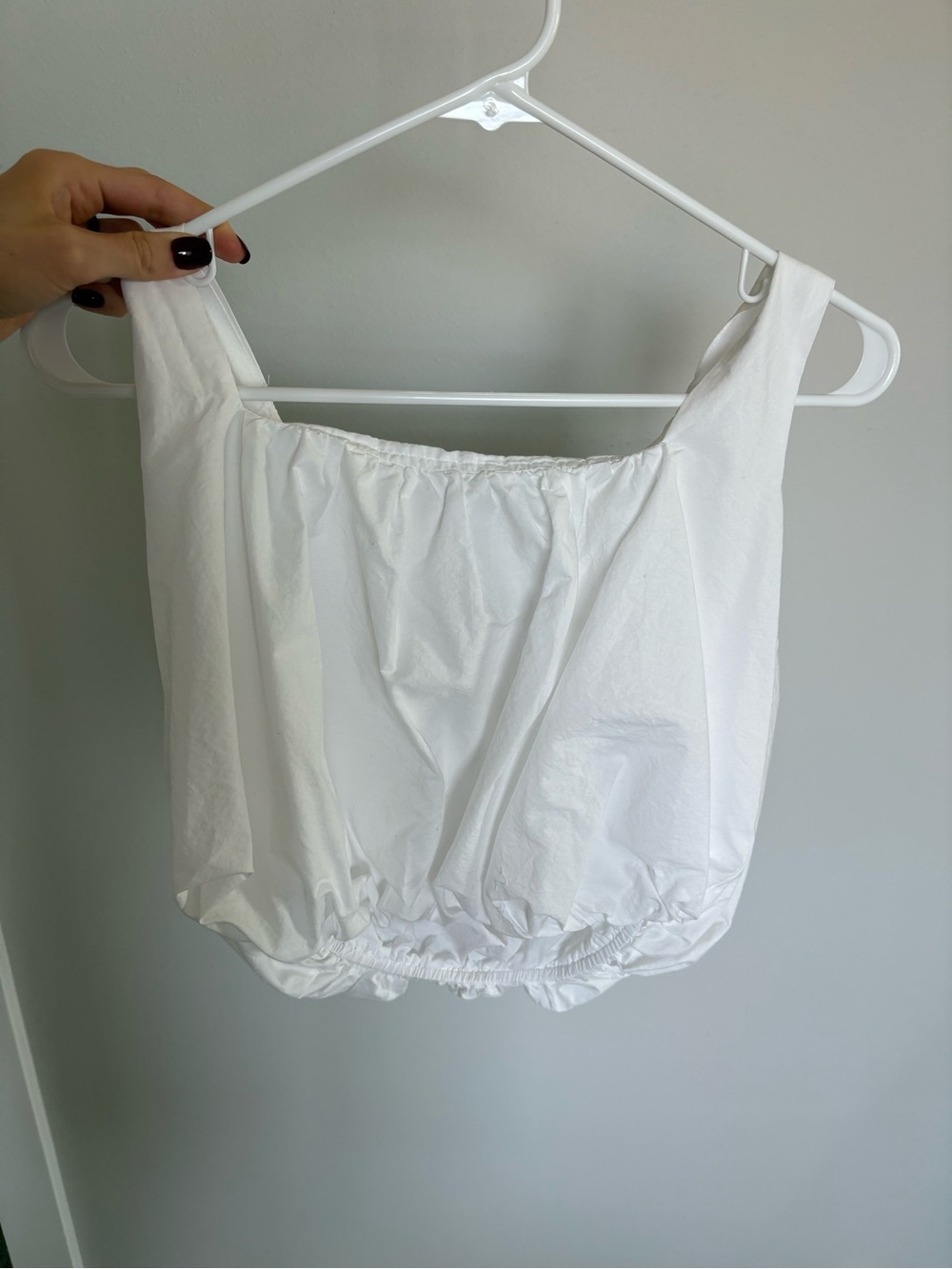 a new day White Cropped Square-Neck Tank Top
